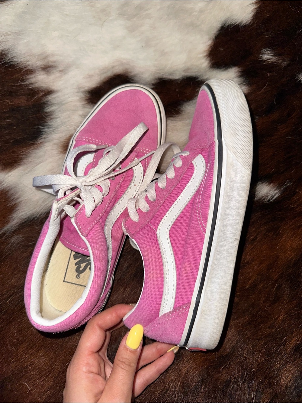 Vans Pink Low-Top Suede & Canvas Sneakers